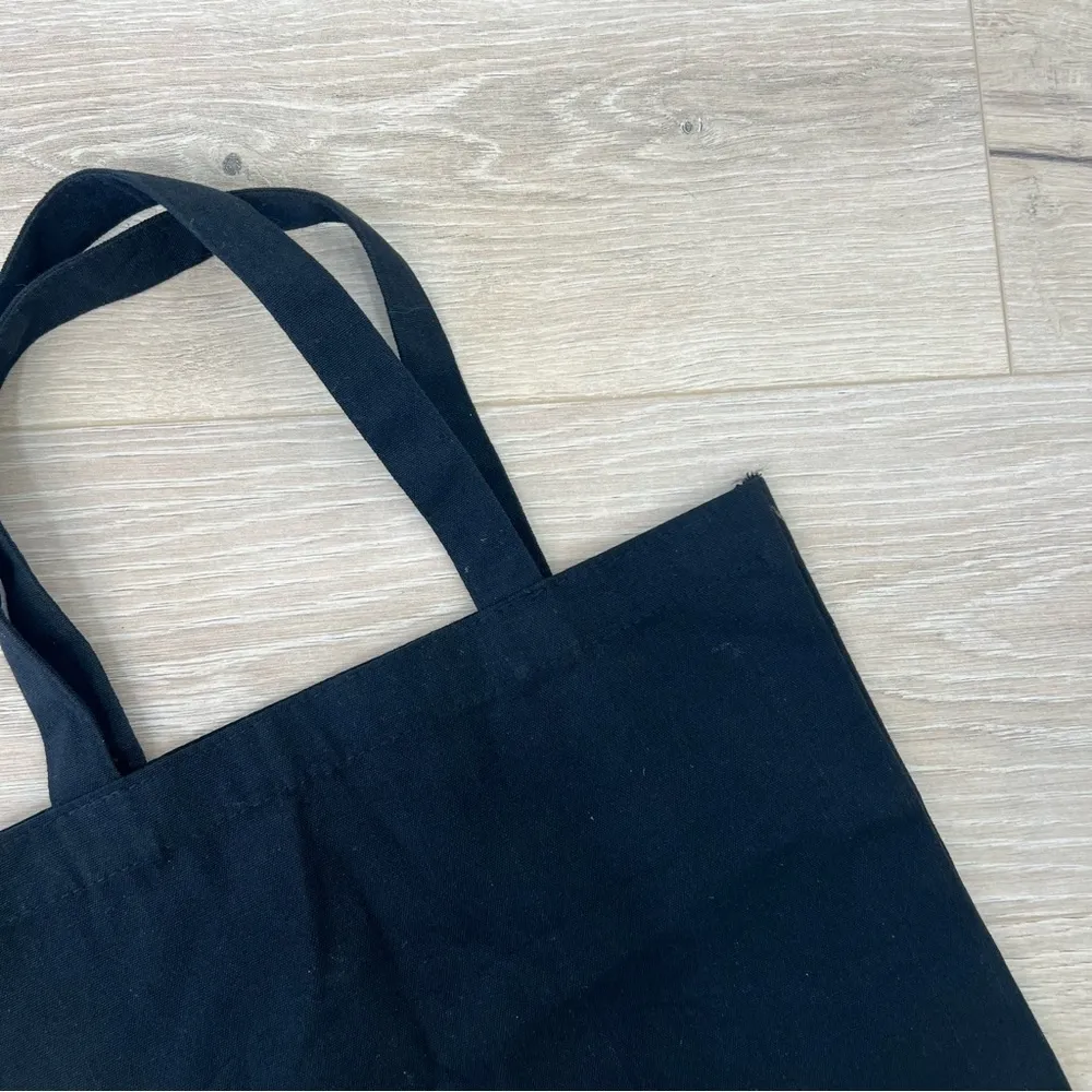 Reformation Black Canvas Tote Bag - Image 7
