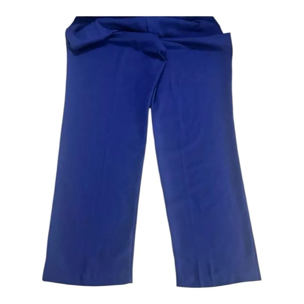 Sag Harbor MISSY Royal Blue Pants Size 16 Flat Front Straight Leg Pockets Formal - Image 5