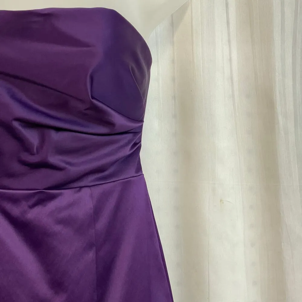 The Limited Strapless Purple Satin Dress Size 0 Vintage Y2K 00s - Image 2