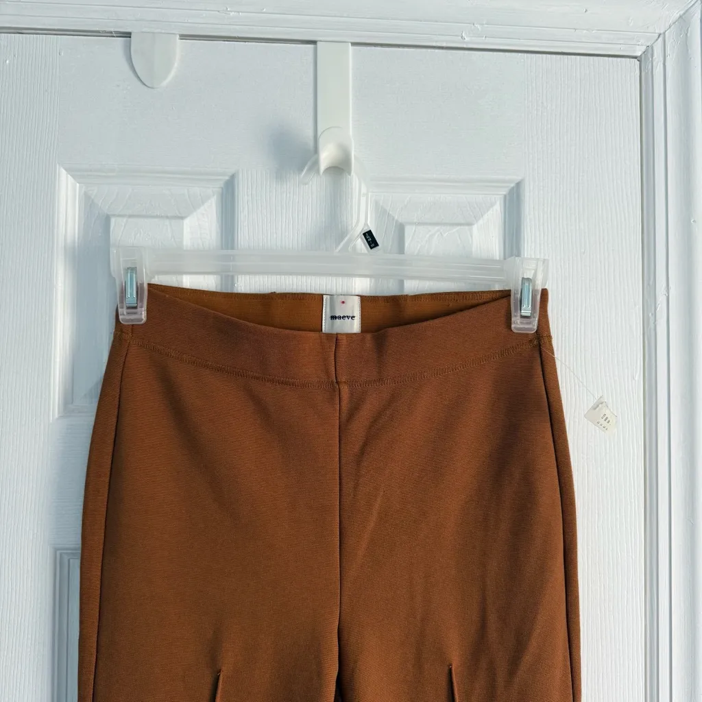 Maeve by Anthropologie The Margot Kick-Flare Cropped Texture Pants Sz XS NWT - Image 2