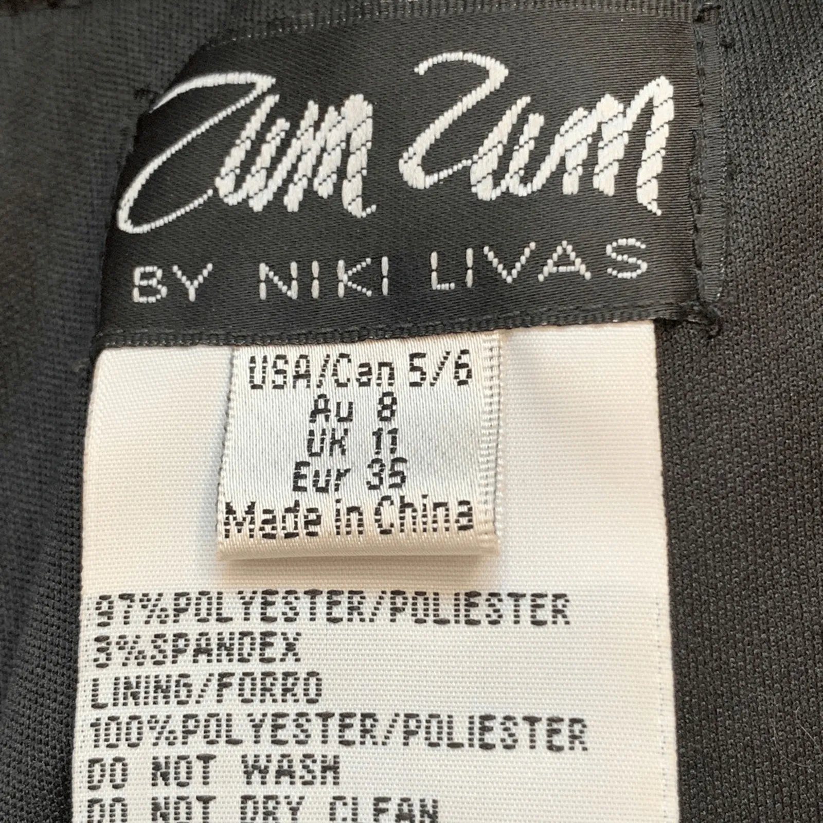 Vintage Zum Zum Niki Livas Halter Maxi Dress Size 6 Abstract Animal Print Yellow - Image 12