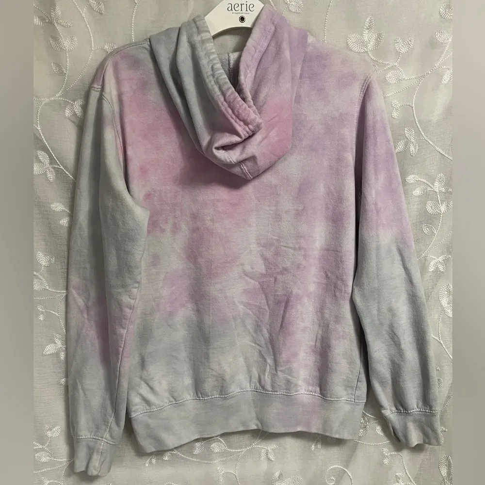 Vintage 90s Friends TV Show Hoodie Sweatshirt Longsleeve Tie Die Sz Large EUC - Image 4