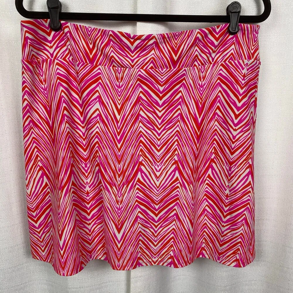 Jude Connally Pink&Orange Chevron Morgan Mini Golf Skort Sz.L Pink Size L - Image 7
