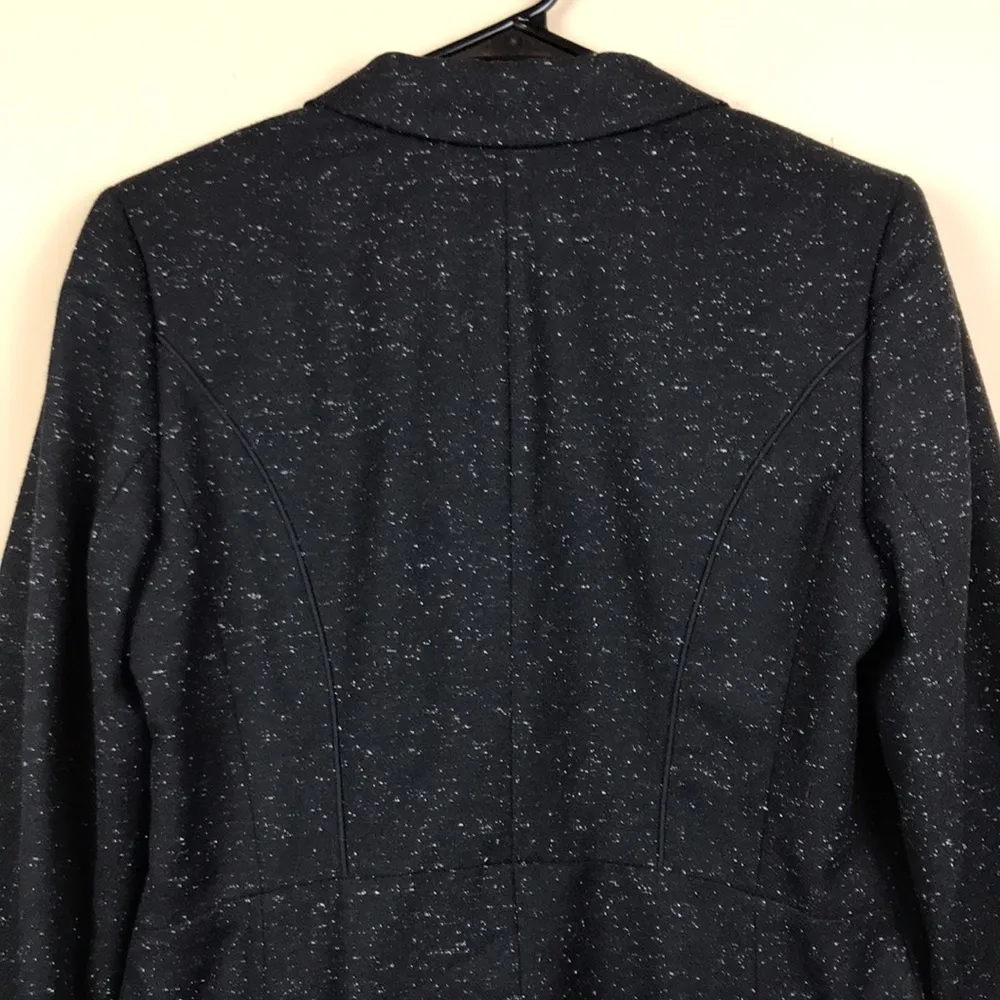 Halogen for Petite Focus Women’s Wool Silk Blend Black Speckled 2-Button Blazer - Image 8