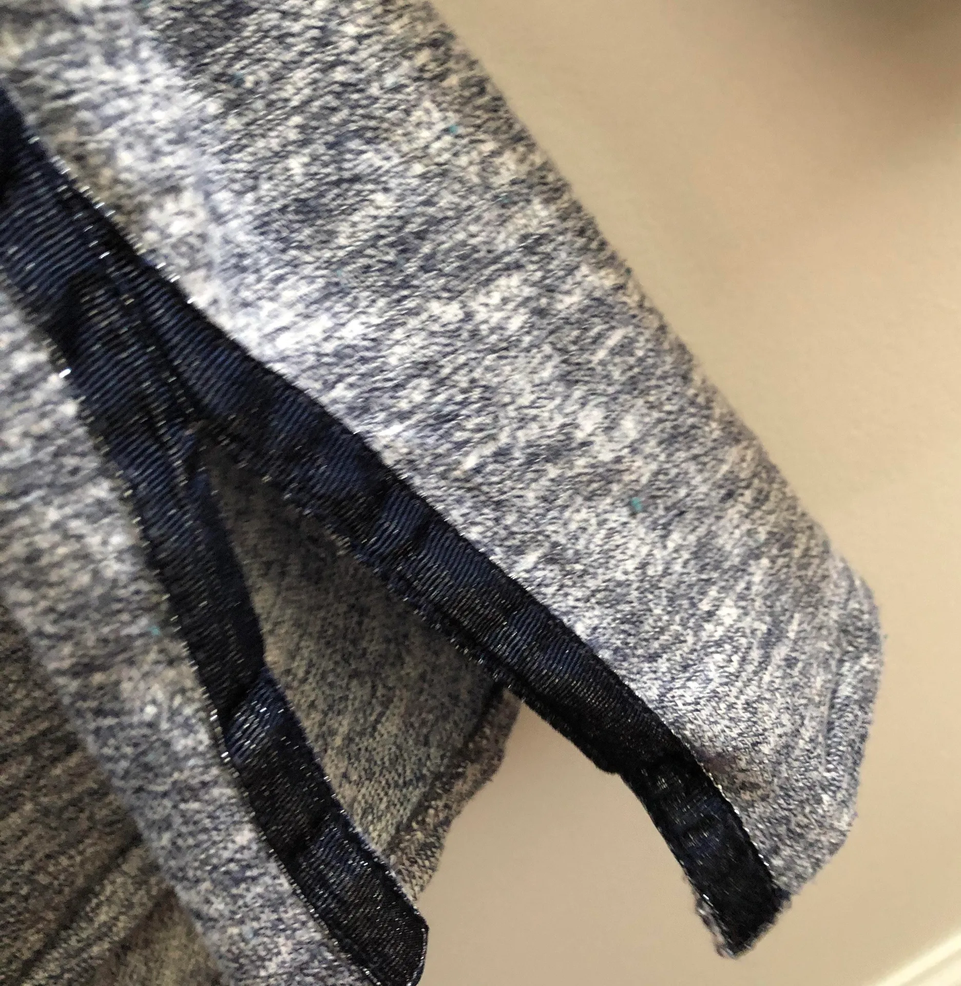 Marled High low Slit Sweater Blue Small - Image 3