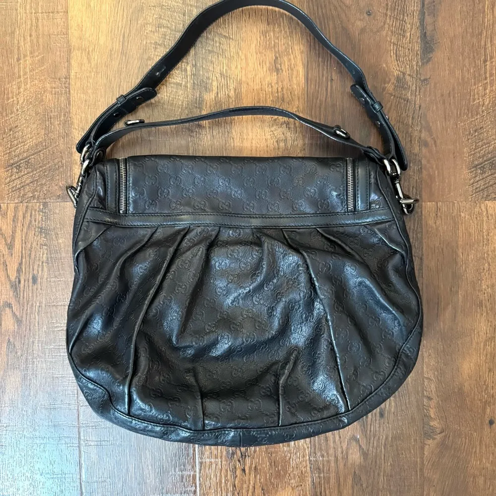 Icon Bit black leather Guccissima hobo, RARE pattern - Image 5
