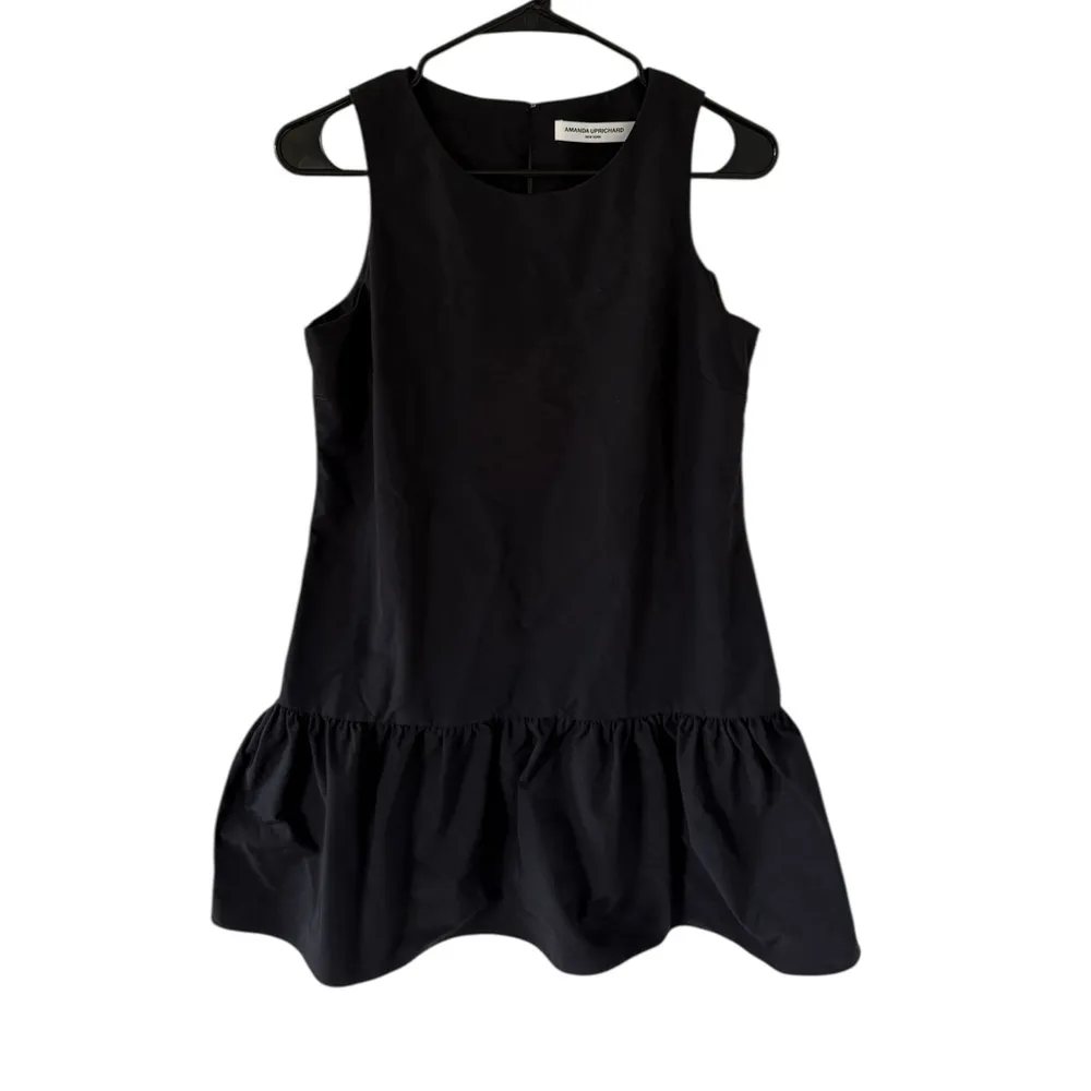 Amanda Uprichard Alejandra Black Ruffled Hem Mini Dress - Image 4
