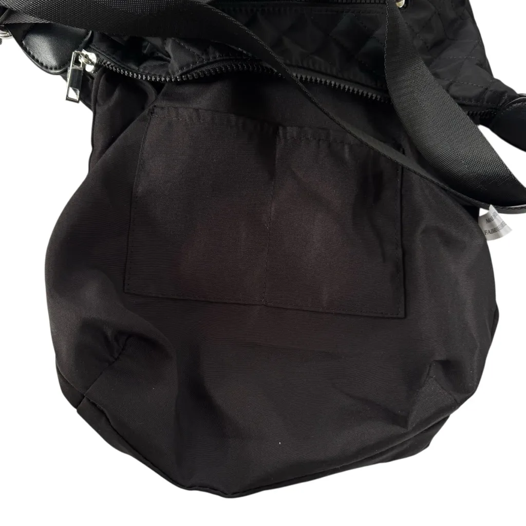 NEW Sondra Roberts Squared Convertible Quilted Nylon Tote Backpack in Black - Image 11