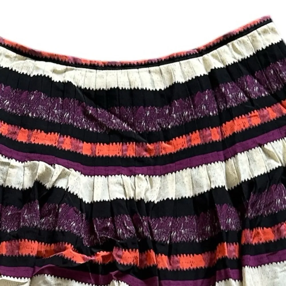 Madewell Broadway & Broome Striped Multi Colored Black, Coral, Purple Skirt - Image 4