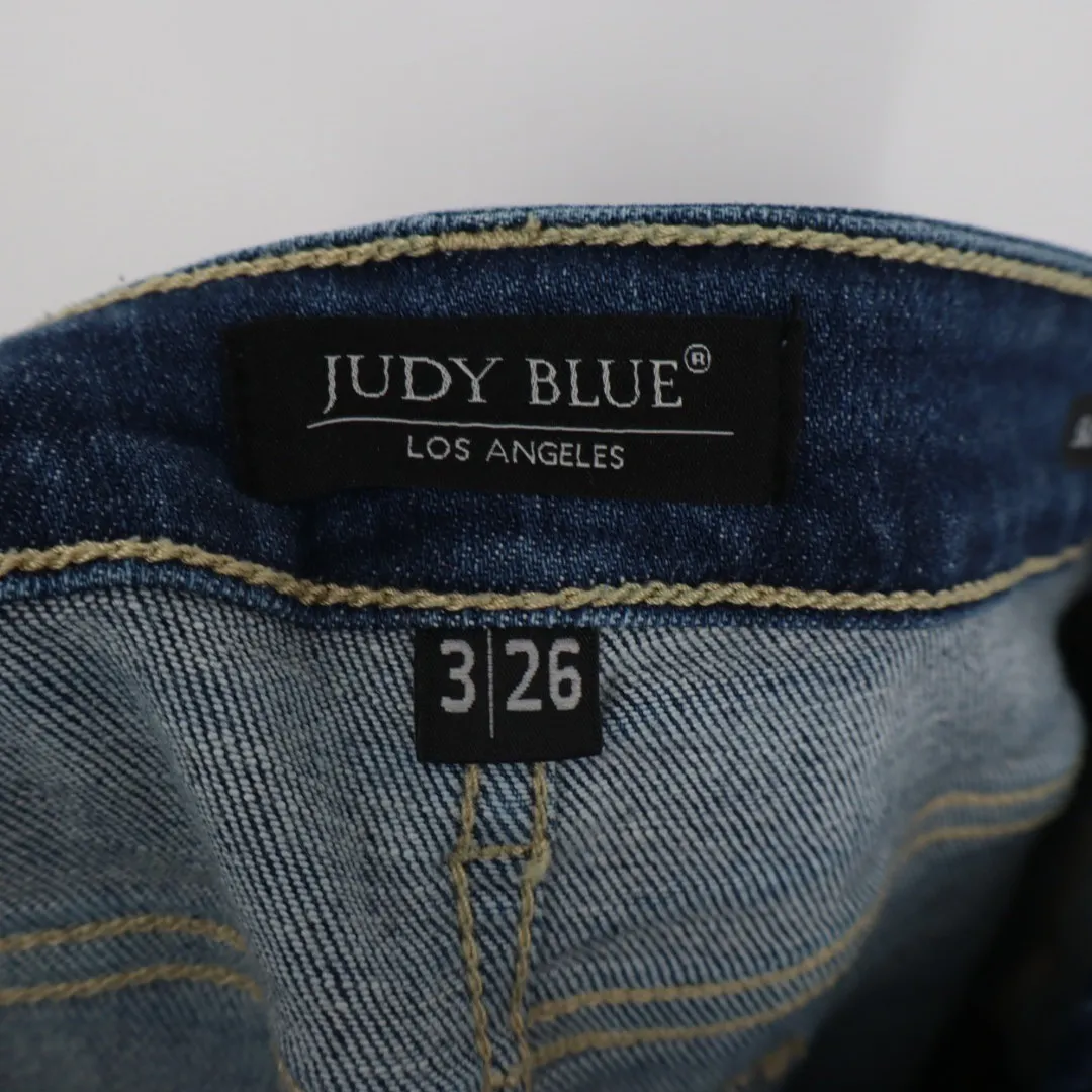 Judy Blue Los Angeles High Rise Skinny Jeans Button Fly Medium Wash Size 3 26 - Image 3