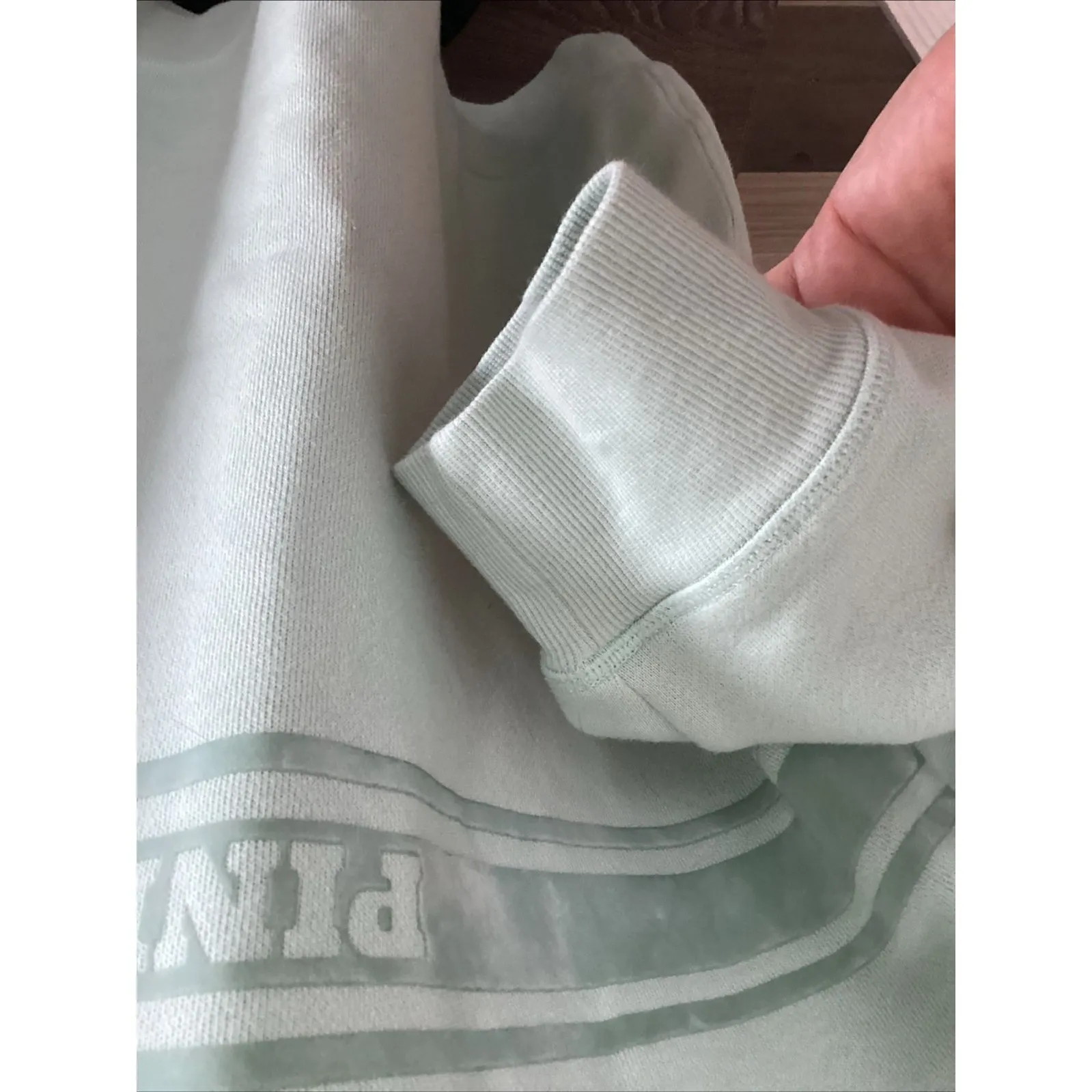 Victoria Secret PINK Mint Green Size Large Pullover Sweatshirt Softtt - Image 4