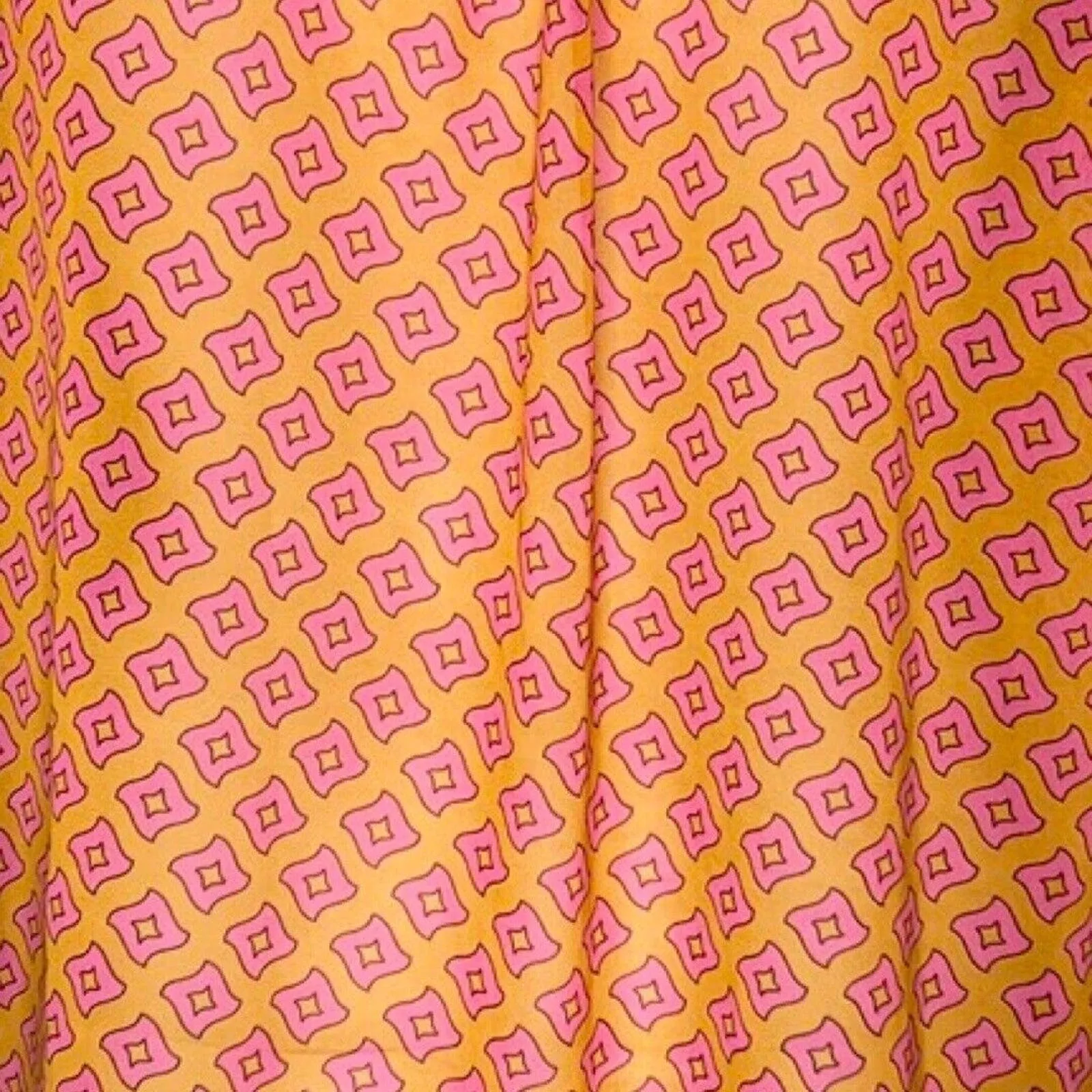 Carolina Williamson Shirt Women Large‎ Orange Pink Geometric Casual Bohemian - Image 6