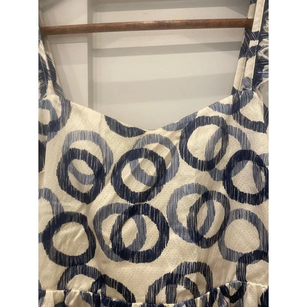 Juicy Couture Y2K 100% Silk Geometric Print Babydoll Top, sz 0 - Image 4