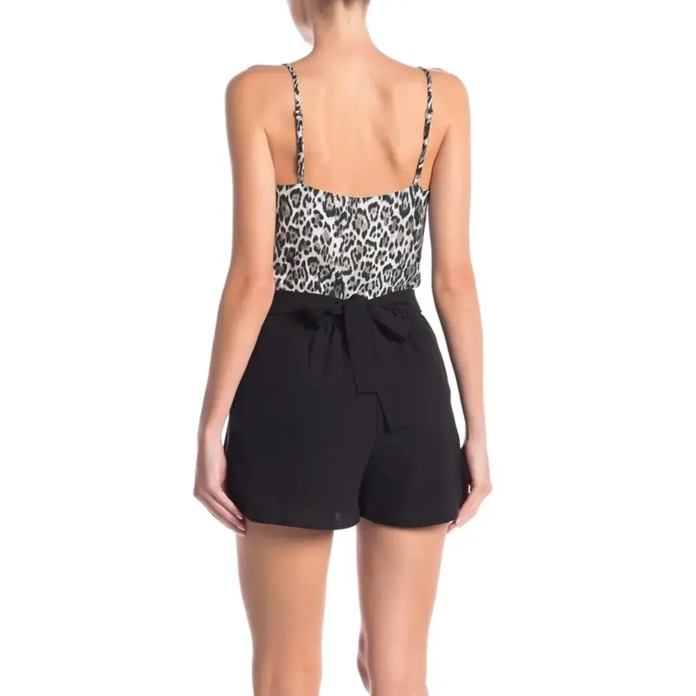 Elodie Tie Waist Pleated Paperbag Shorts Black NWT - Image 2