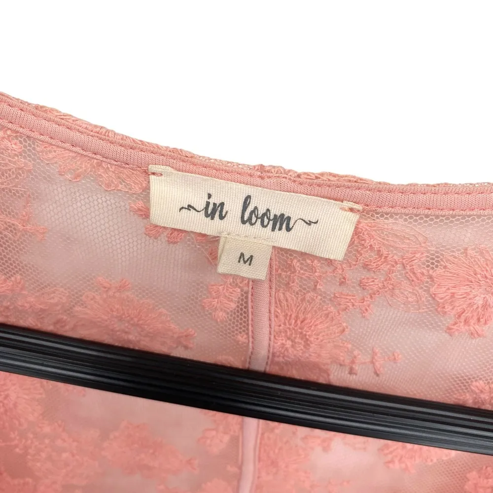 Pink Floral Embroidered Lace Kimono In Loom Boutique - Image 6