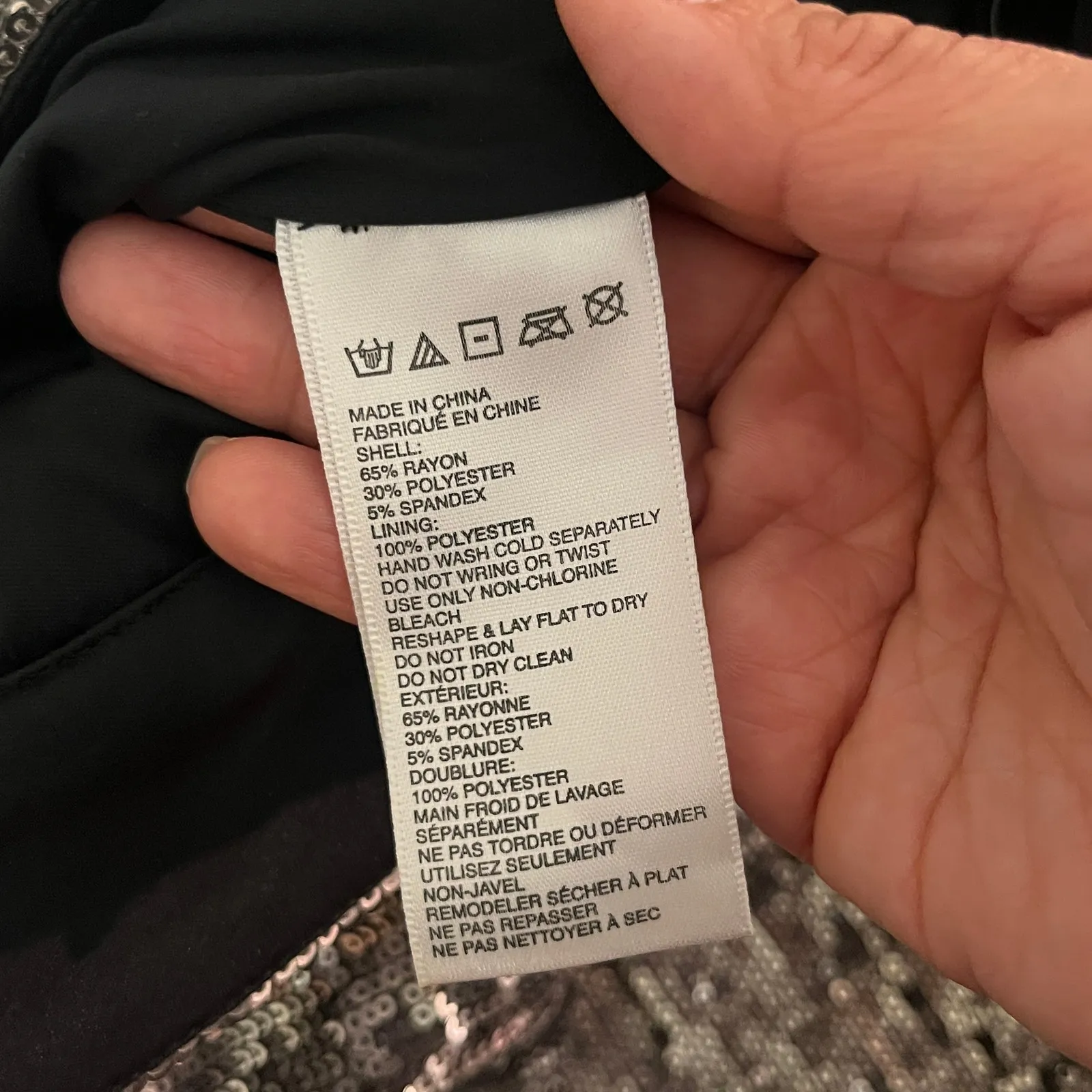 Urban Outfitters Skinny Sequin Pants Women’s Front Zip Silver Size Small - Image 4