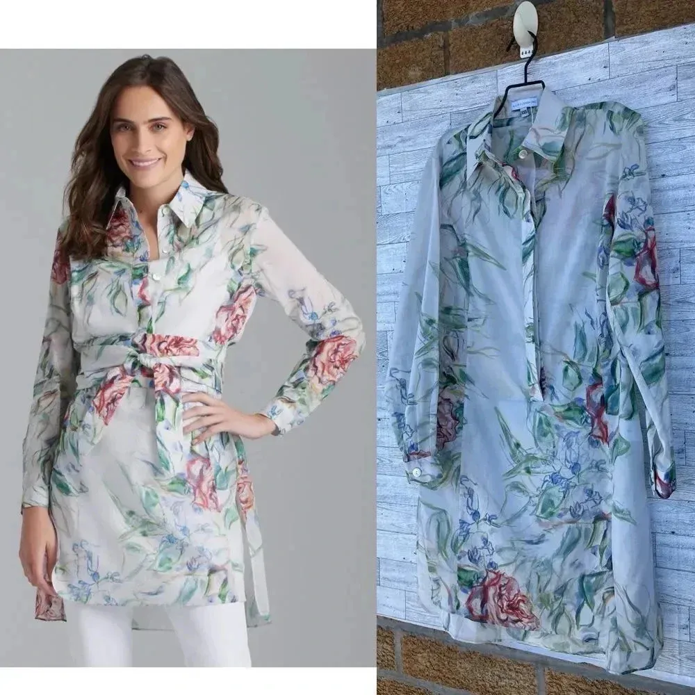 ALA VON AVERSPERG DEMETER COTTON TUNIC IN PRIMROSE XXS Green - Image 3