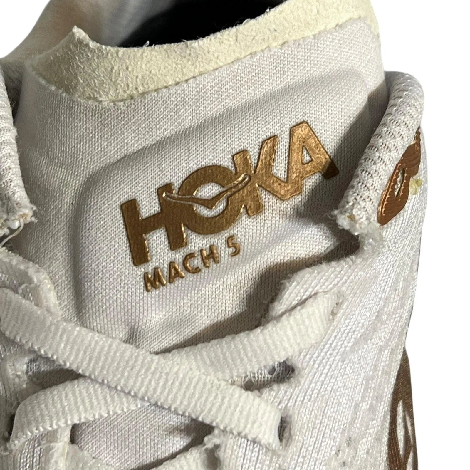 Hoka One One Mach 5 Shoes Womens Size 8 White Running Sneakers 1127894 WCPP - Image 7