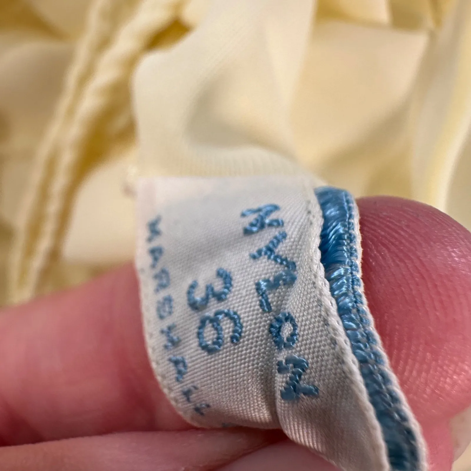 Marshall Field and Company Vintage Yellow Dress Size 36 Belted Flare Skirt Sheer - Image 10