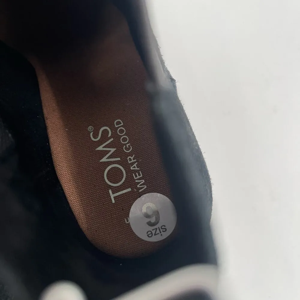TOMS Boots Size 6 Women's Kelsey Ankle NWOT Black Leather NEW Wedge Slip On - Image 10