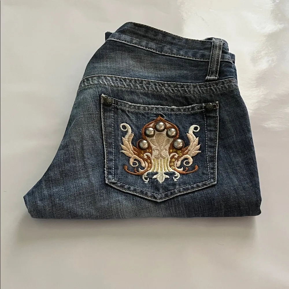 Just Cavalli Straight Leg Low Rise Size 28 - Image 3