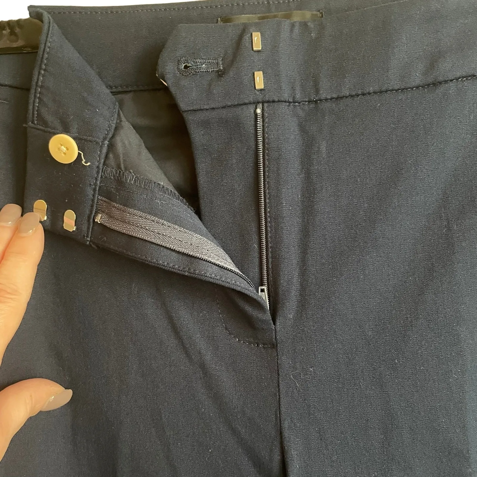 J Crew Women Pants 6‎ Navy Stretch Slim Fit Workwear Minimalistic Preppy Classic Blue - Image 7