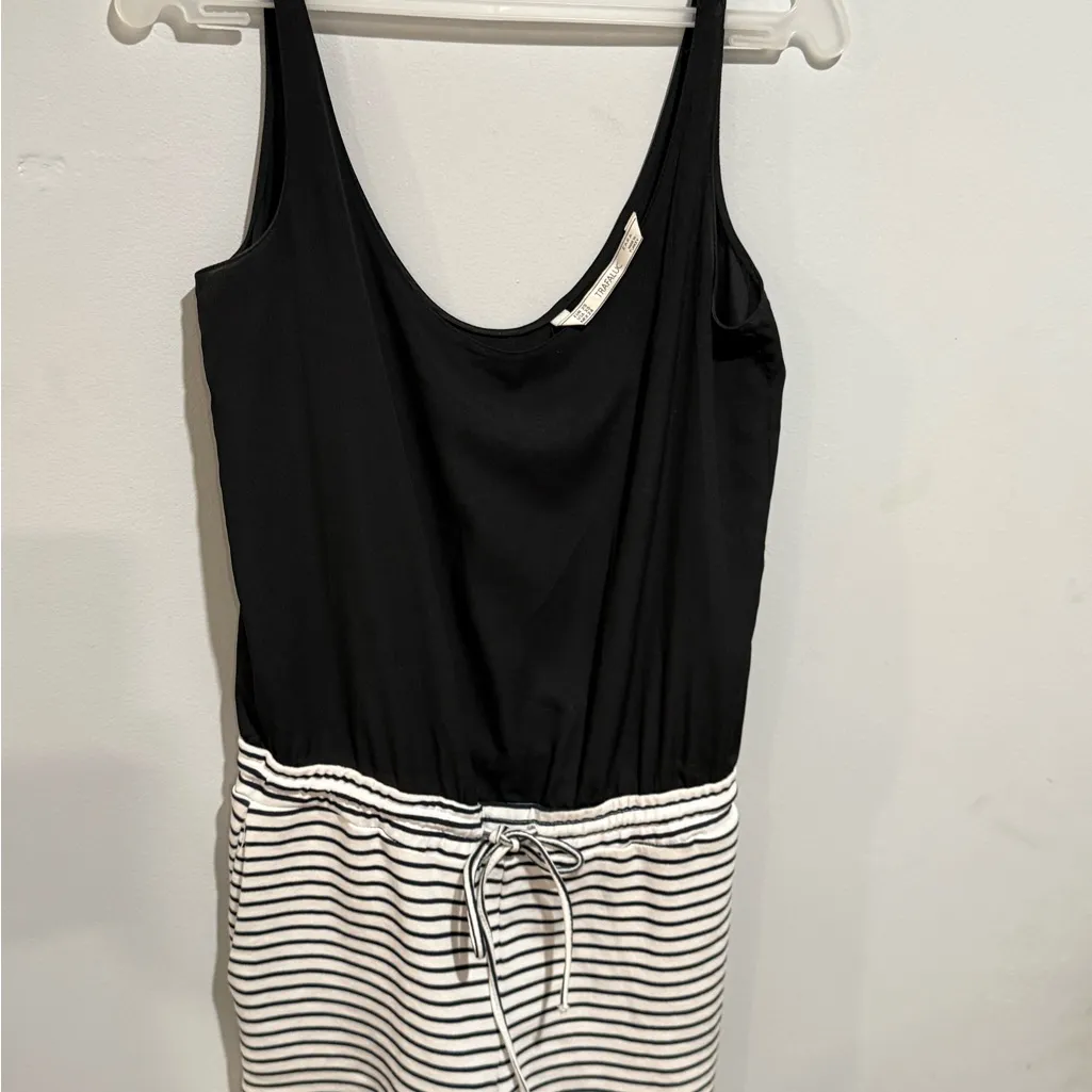 Zara Black and White Striped Jumpsuit - Image 6