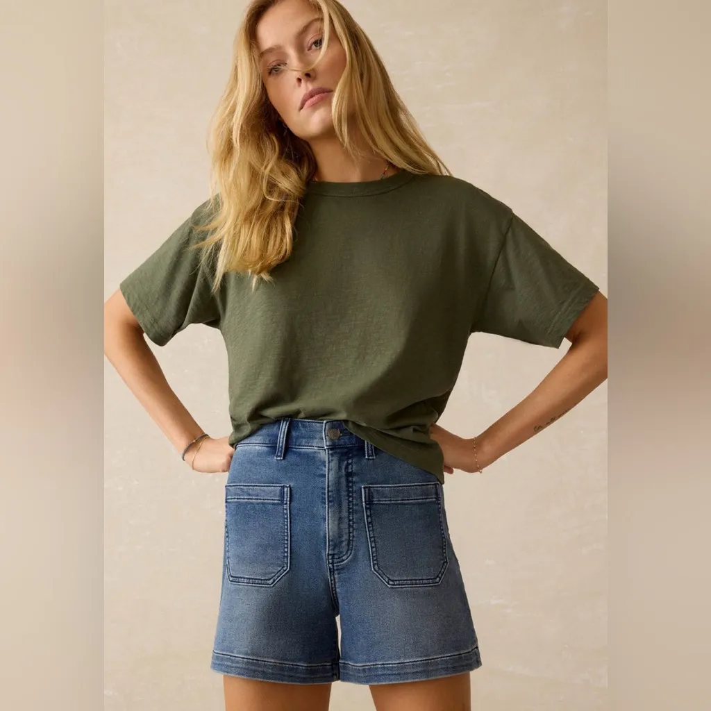 FAHERTY WOMEN'S STRETCH PATCH POCKET SHORTS size 32 NWT - Image 2