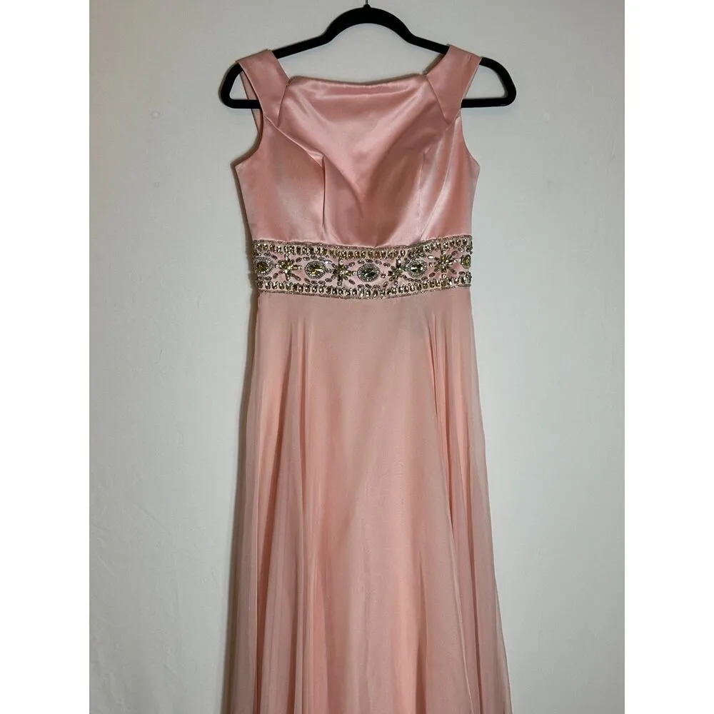 Sherri Hill Gorgeous Bejewelled Pink Prom Dress Size 4 - Image 3