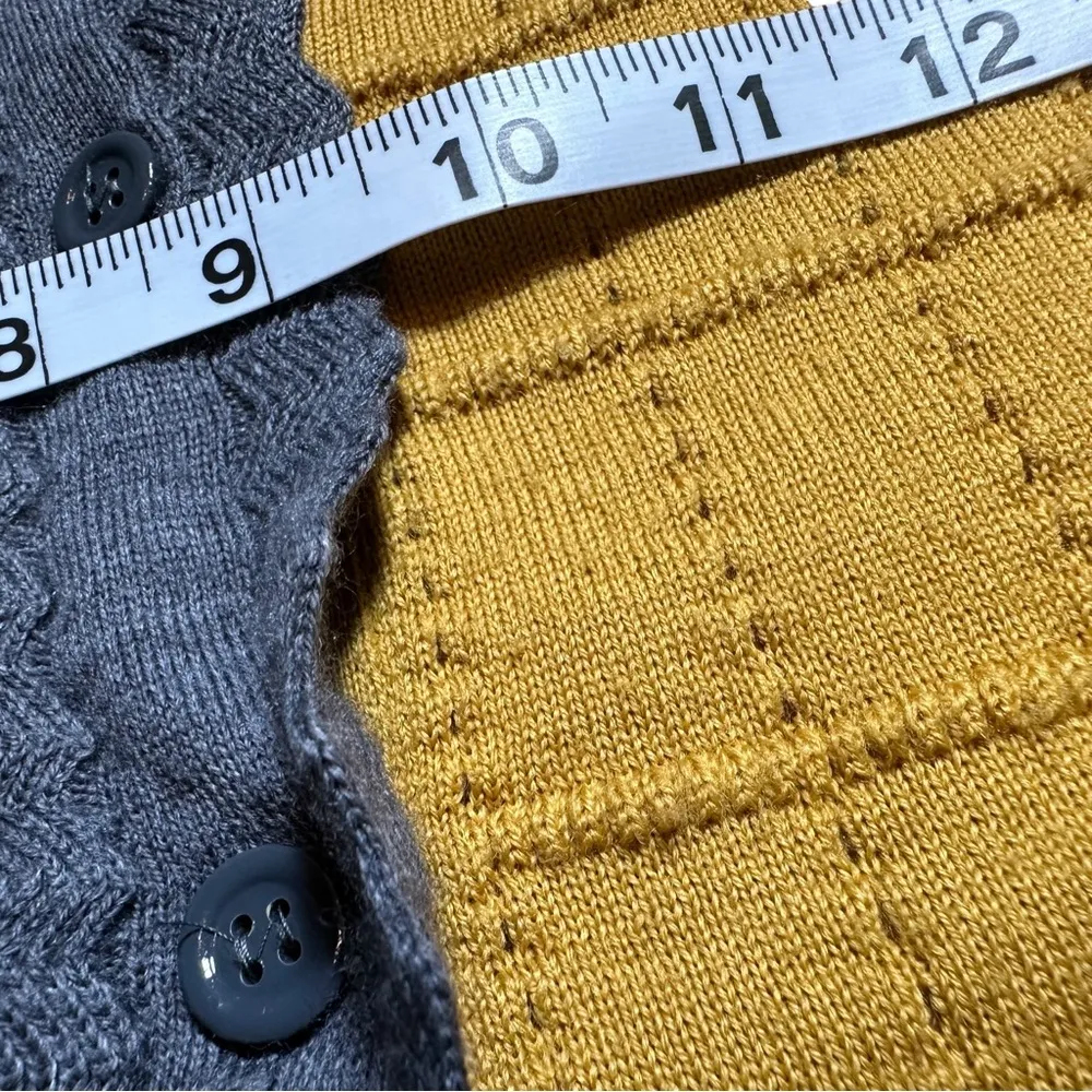 See By Chloe Mustard Yellow Knit Cardigan Sweater size medium - Image 6