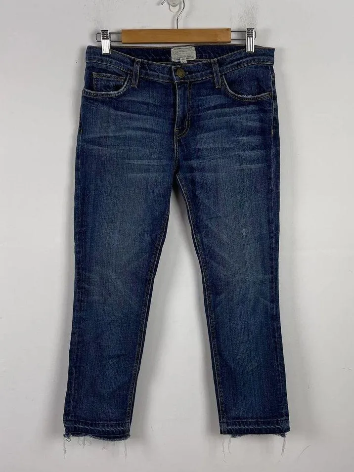 Current Elliott The Cropped Straight Released Hem Ankle Jeans Size 26 - Image 13