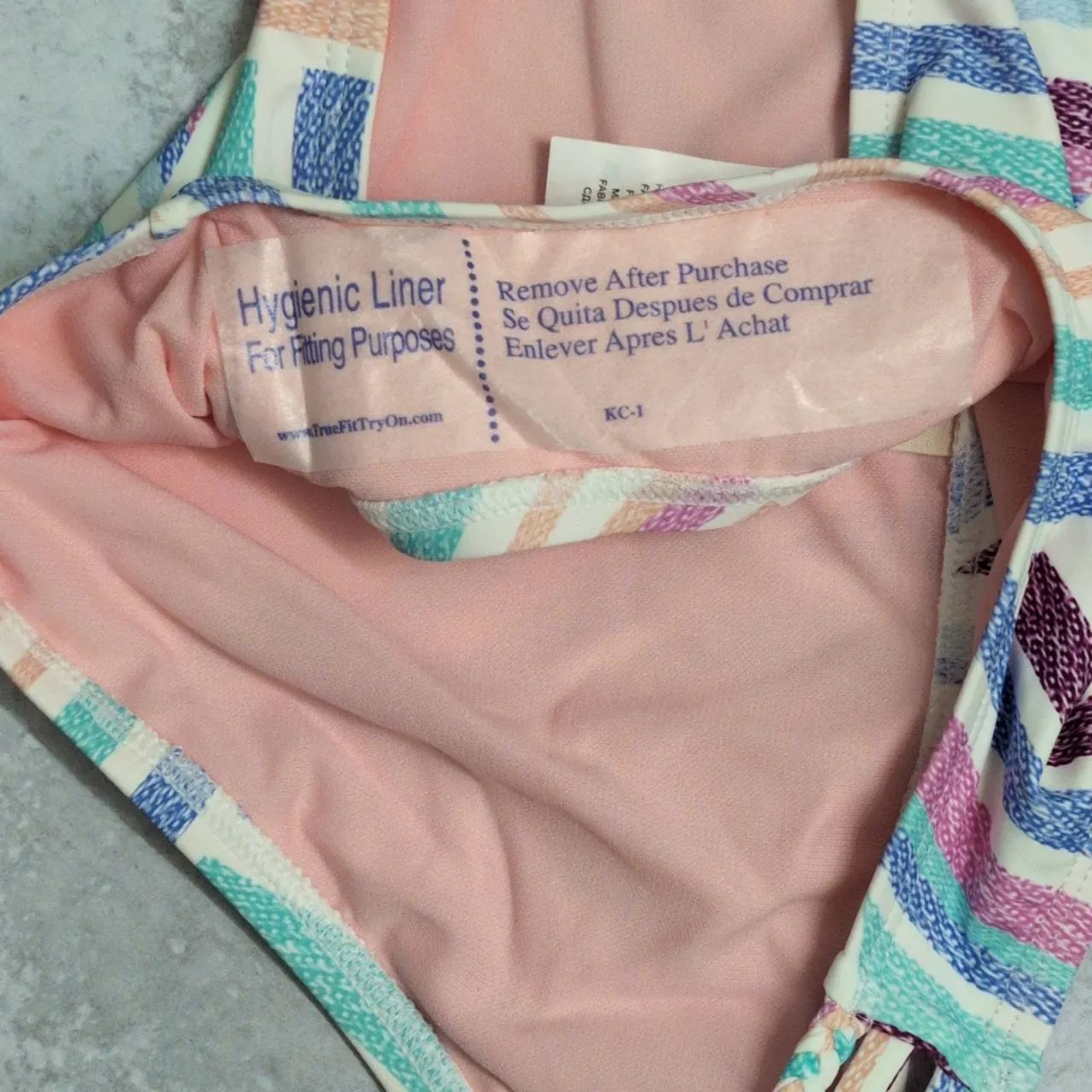 NWT Hobie Multi-Color Striped Braided Sides Hipster Swimwear Bikini Bottom XL - Image 6