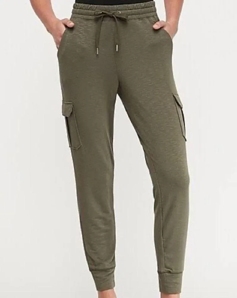 Express Women’s Mid Rise Cozy Marled Classic Cargo Pocket Jogger Pant Size XS - Image 8