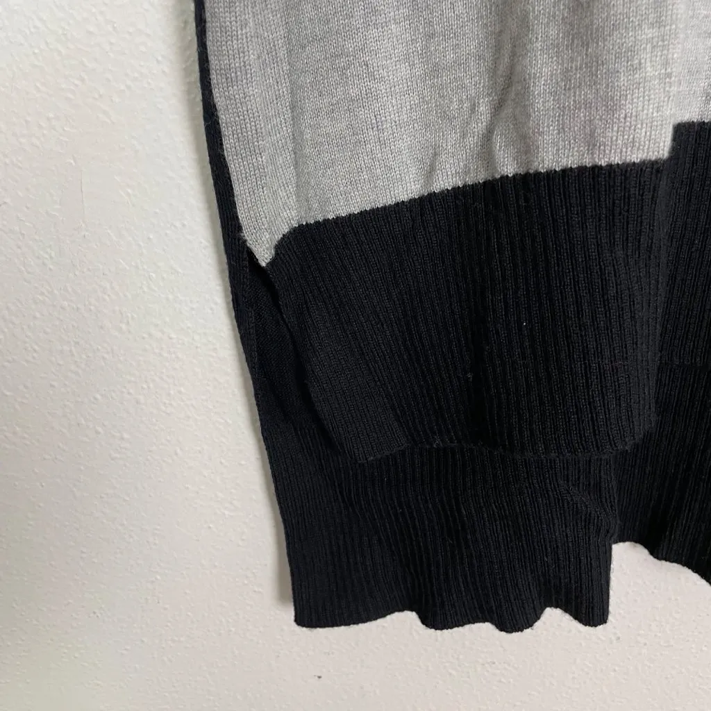 Derek Lam 10 Crosby Woman's S Gray and Black Color Block Merino Wool Sweater - Image 3