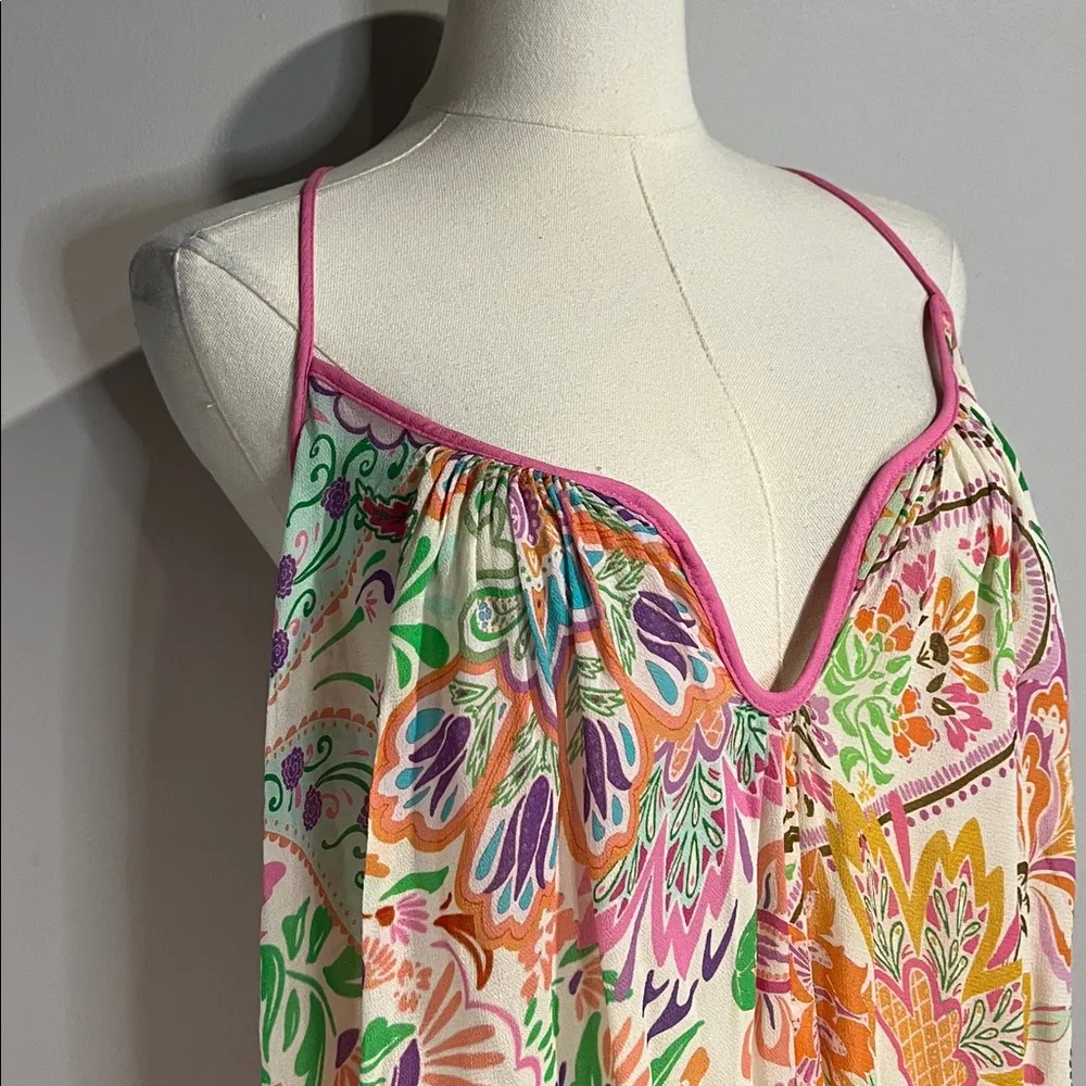 Zara Multicolor Paisley Maxi Dress/swim coverup boho dress - Image 4