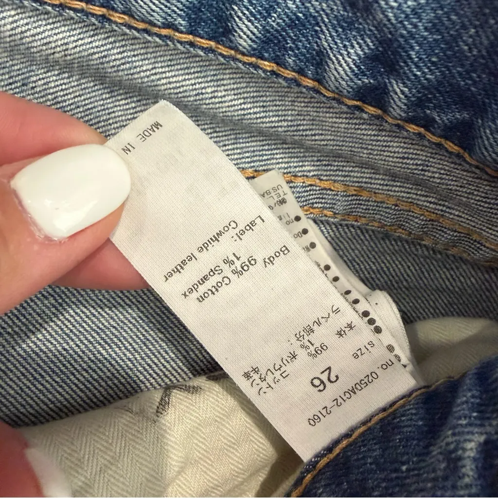 NWT Moussy Vintage Billings Skinny Distressed Denim Jeans Blue 26 Designer - Image 6