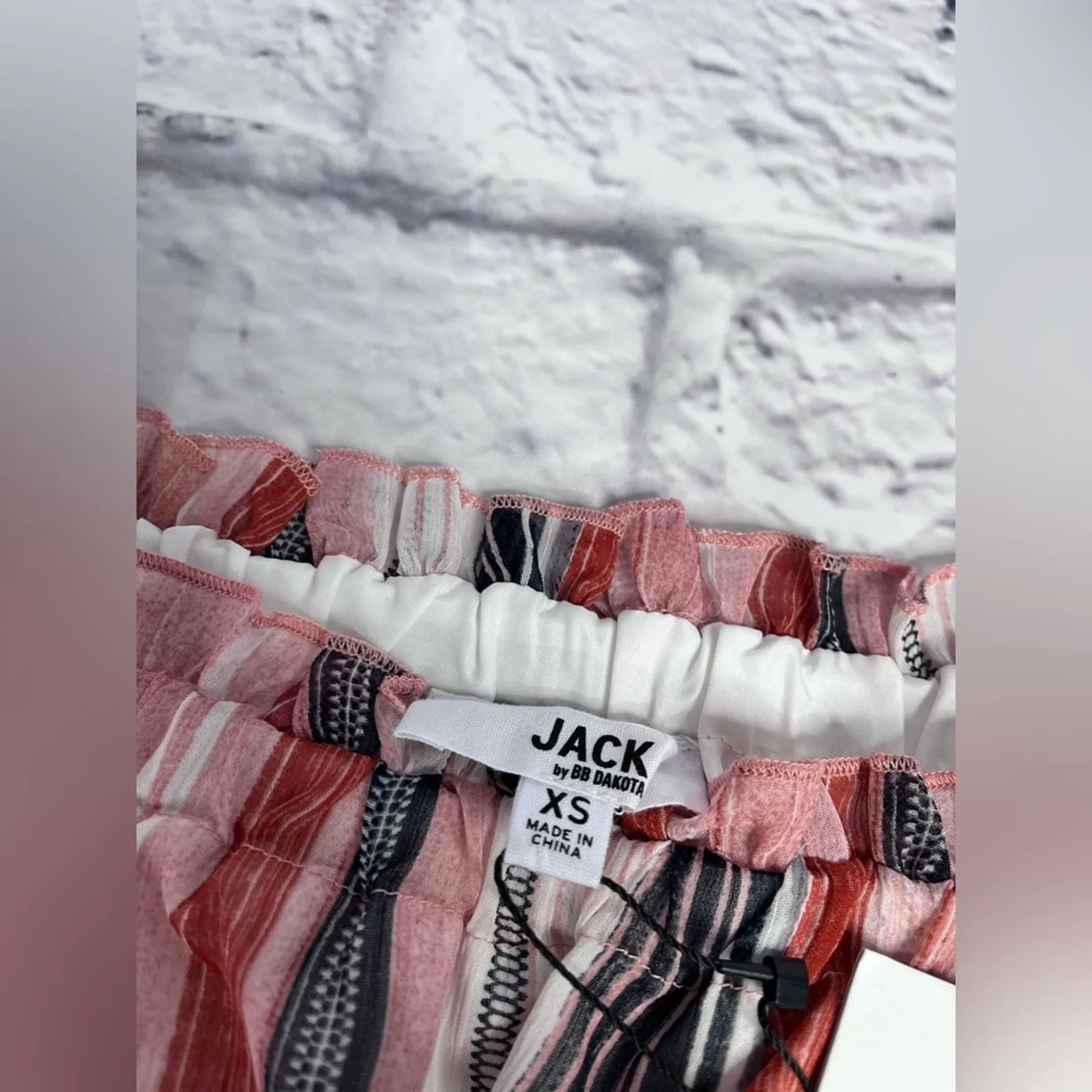 Jack by BB Dakota striped ruffle peplum tank new size XS - Image 6