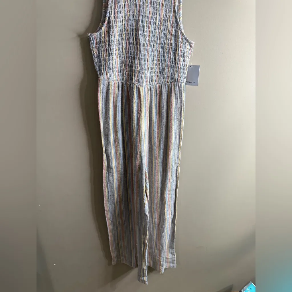 NWT O'Neill striped Dellora smocked jumpsuit size xs - Image 9