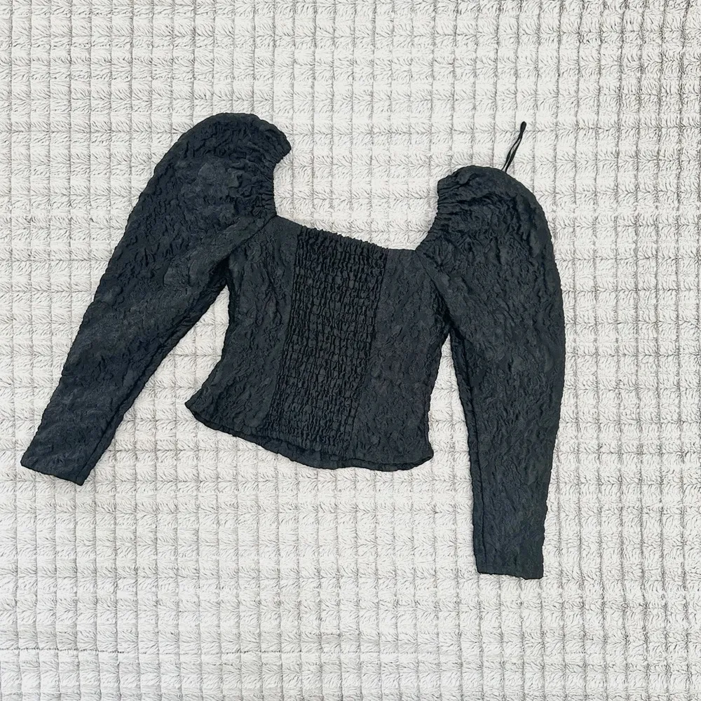 & Other Stories Jacquard Top - Image 3