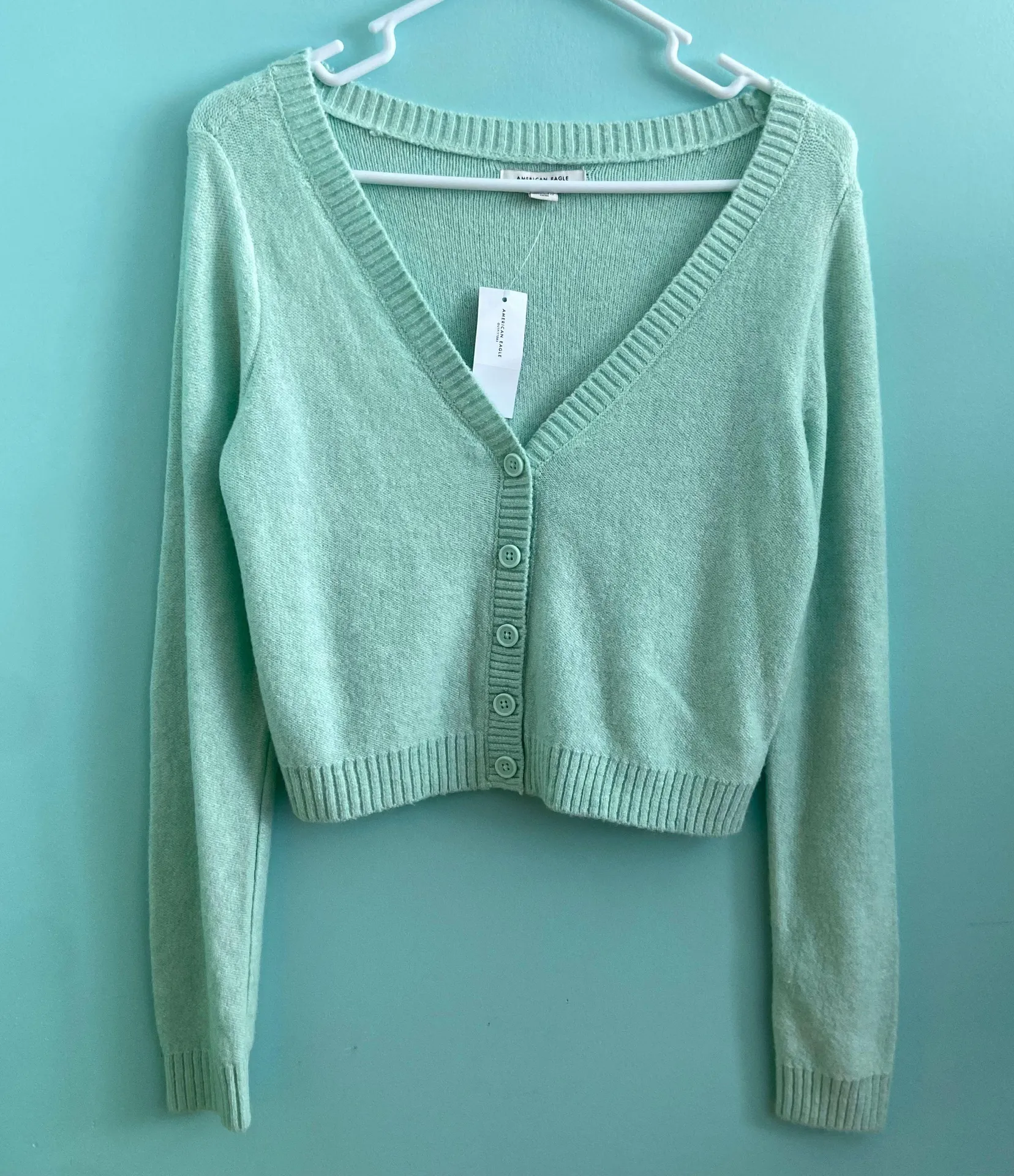 American Eagle Mint Cardigan - Image 3