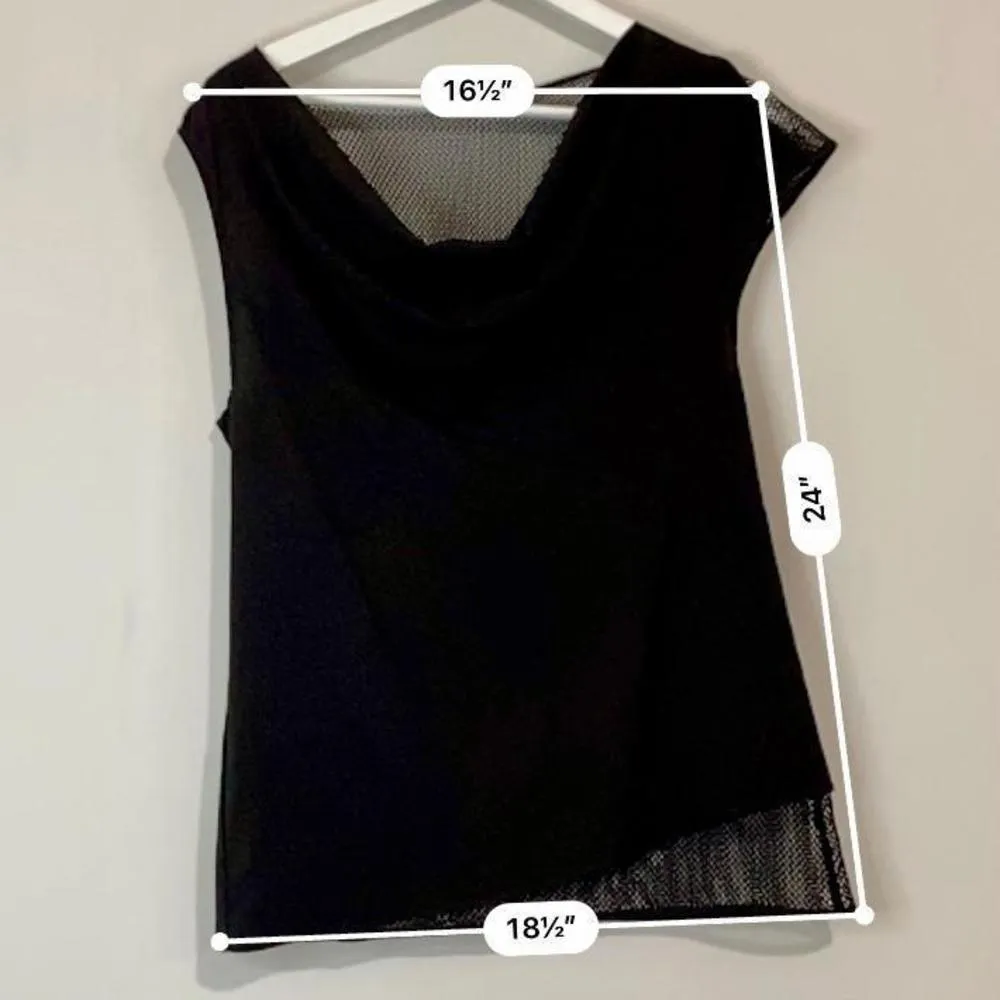 Cynthia Rowley Women’s Blouse Asymmetrical Top Black Size Small EUC - Image 6