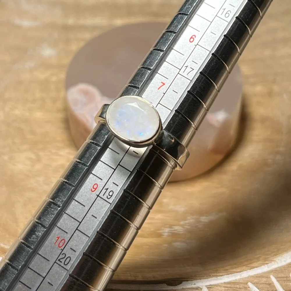Sterling Silver Moonstone Oval 925  India Ring - Image 14