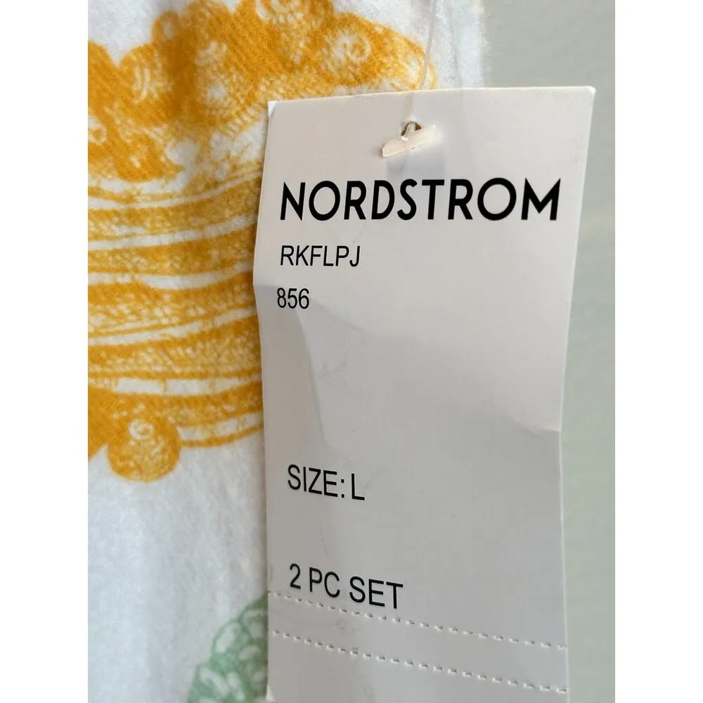 PJ Salvage Women's Size L White Flannel Pyjama Set Two Piece Coffee Lover NWT - Image 7