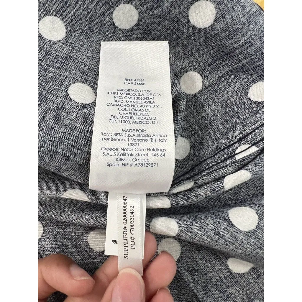 Chaps Women‎ Polka Dot Long Sleeve Button-Up Shirt Blue Size 2X No Iron Career - Image 11