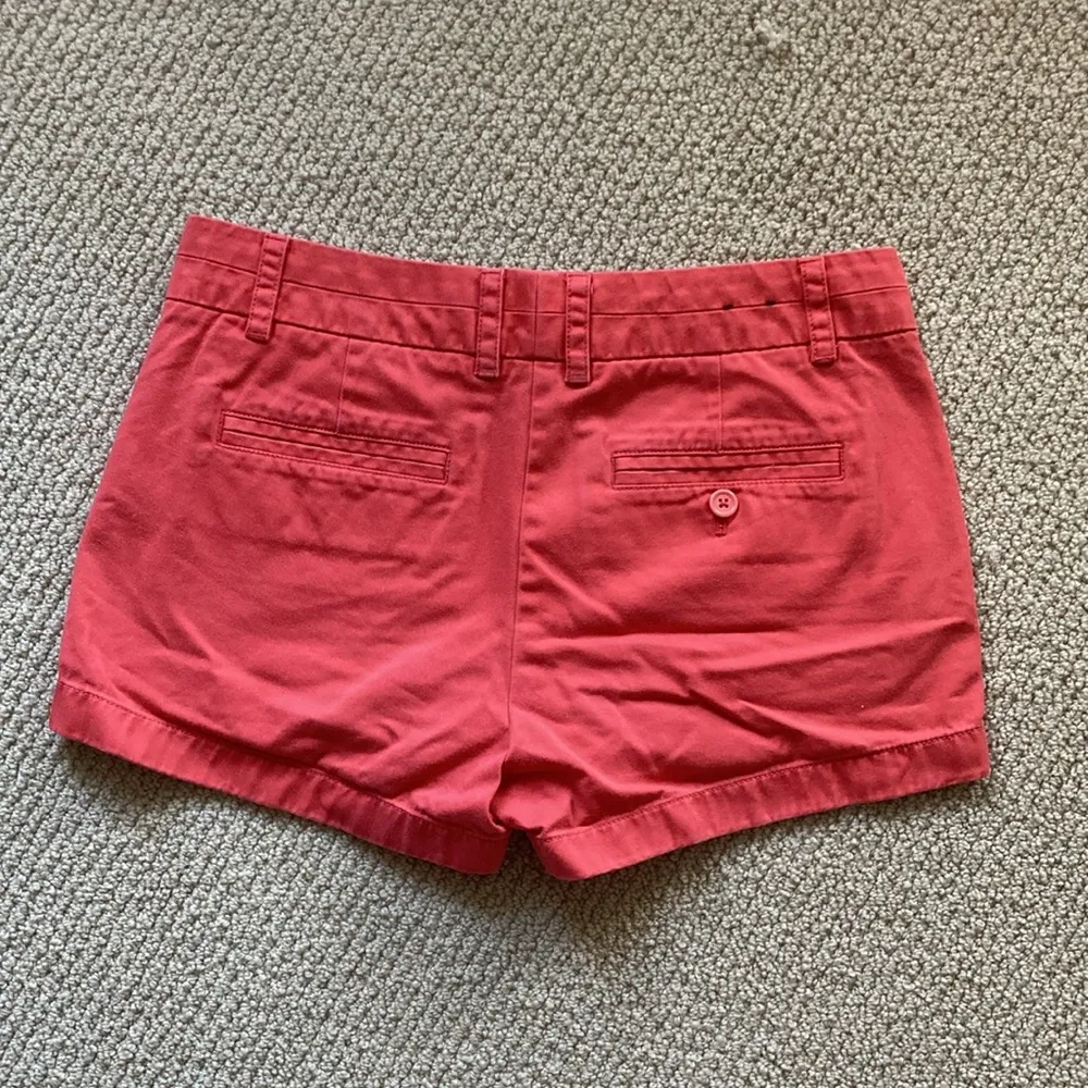 J. Crew Chino Shorts Size 2 Thick Fabric Salmon Orange VEUC Casual Preppy - Image 7