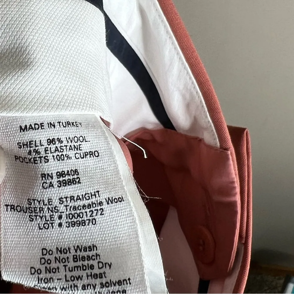 Theory size 6 straight leg coral ankle pant salmon pink - Image 8