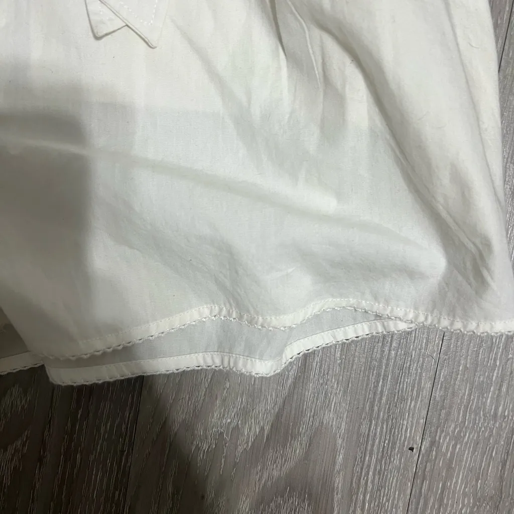 Rag & Bone Ivory Belted Short Sleeve Romper | Size 12” - Image 10