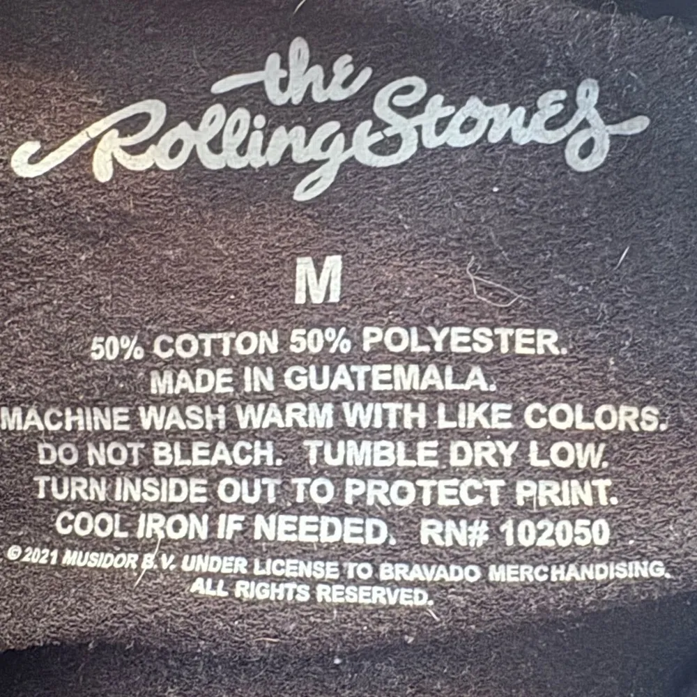 The Rolling Stones Womens Sweatshirt Black Long Sleeve M Cotton Valentines Love Size M - Image 6