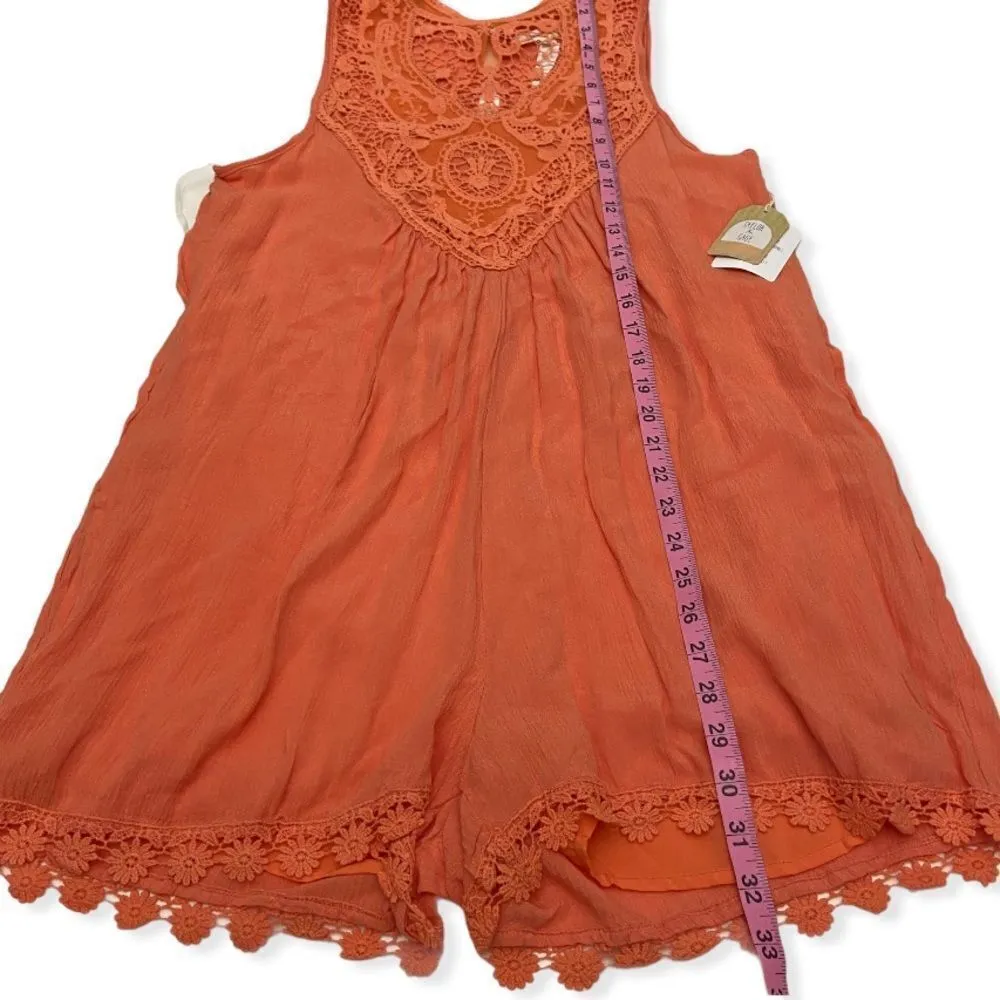 Taylor & Sage Orange Garden Romper - Image 11