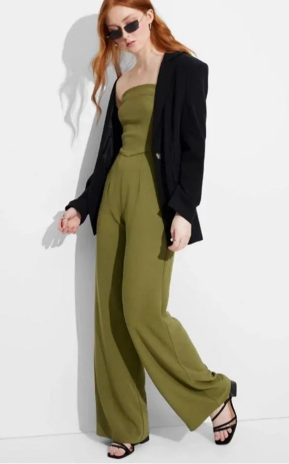 Wild Fable  Olive Strapless Jumpsuit - Image 3